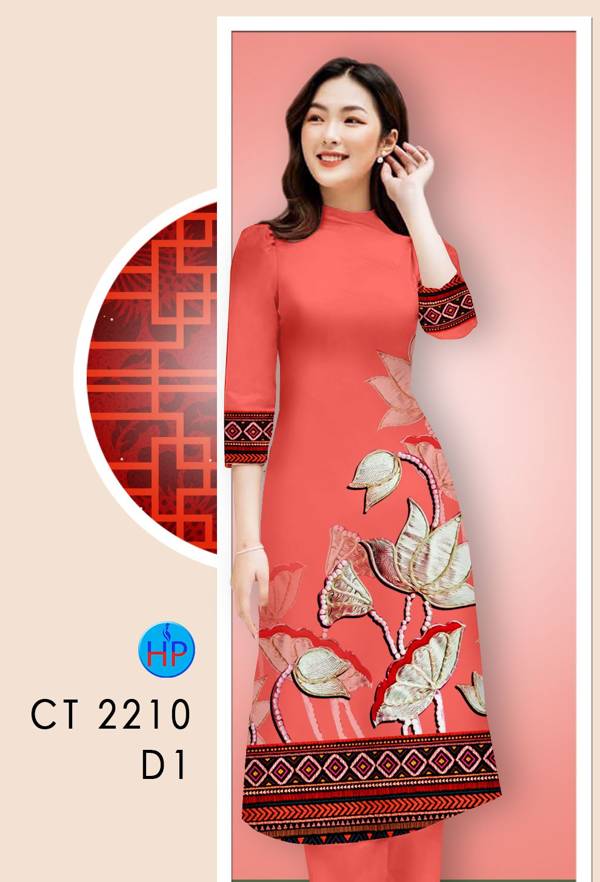 Vải Áo Dài Hoa In 3D AD CT2210 46